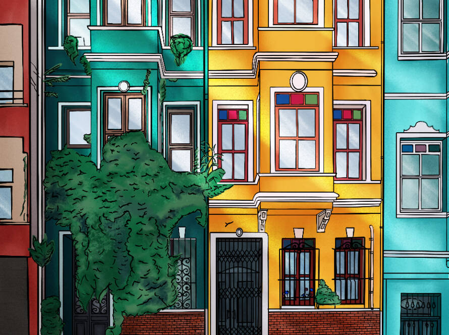 Urban sketching illustrazione